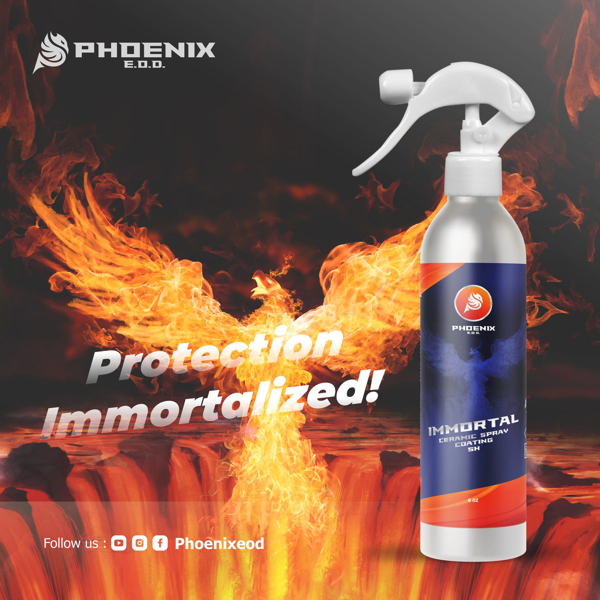 Phoenix EOD Immortal Ceramic Spray Coating - 5H 8 oz