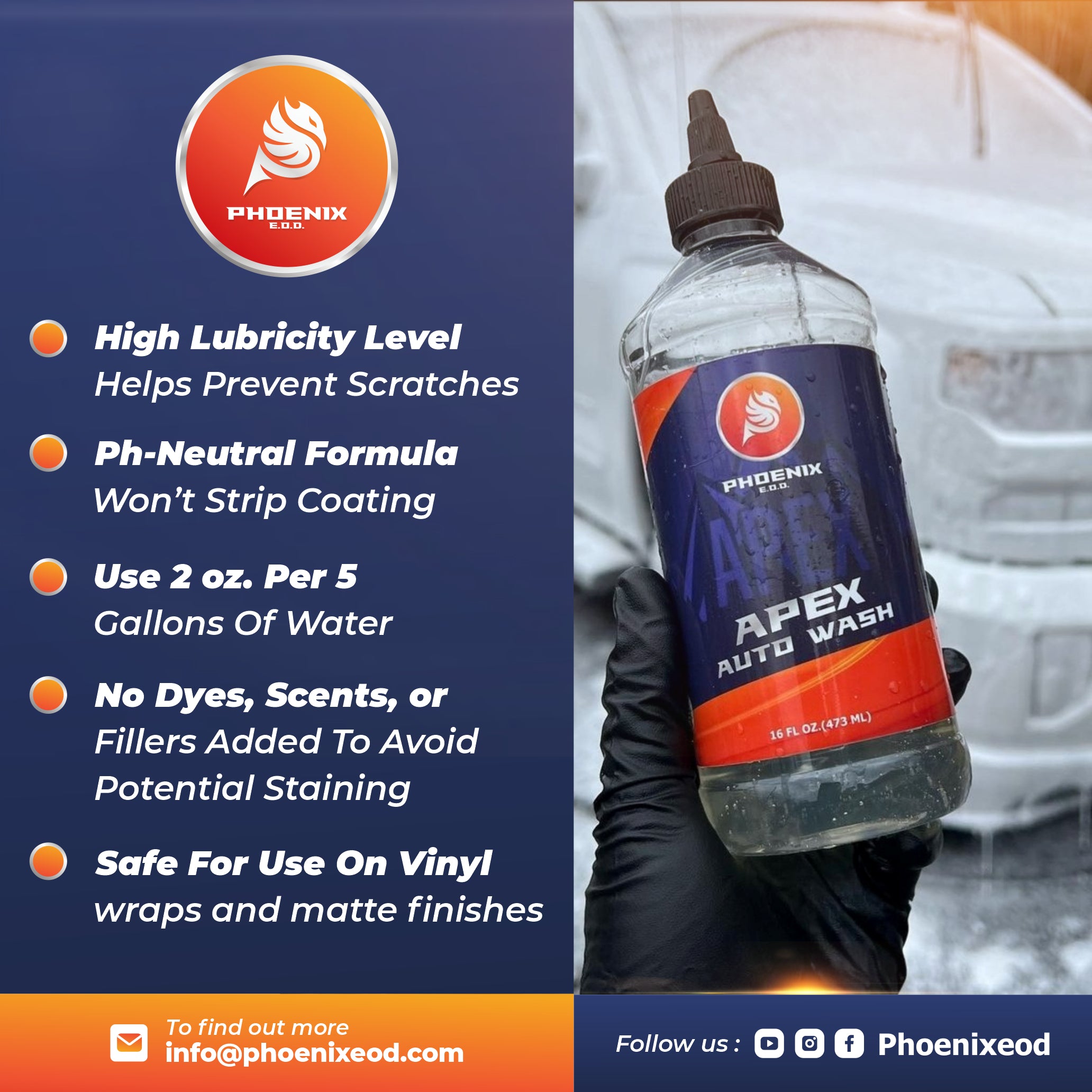 Phoenix EOD Apex Auto Wash - V3.0 - 473 ml