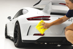 The Rag Company – Eagle Edgeless 350 Microfiber Towel Yellow - Application